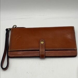 Patricia Nash Pitelli Wristlet / Wallet leather Fabulous Condition Cognac Brown
